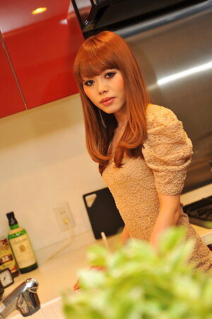Cheating wife Reika Kitahara is a beautiful red hair slut